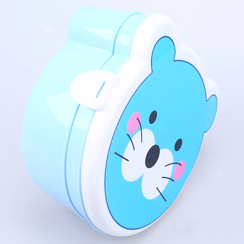 Японский двухслойный мультяшный пластиковый Ланч-бокс Свинья Панда медведь бенто портативный герметичный пищевой контейнер Ланч-бокс для детей