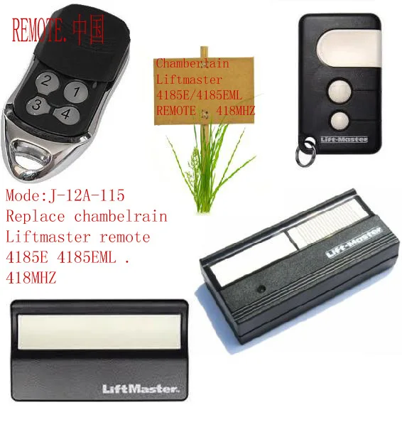 

Chamberlain liftmaster 4185EML 4183EML 4182EML 4180EML replacement remote ,418MHZ remote,motolift remote