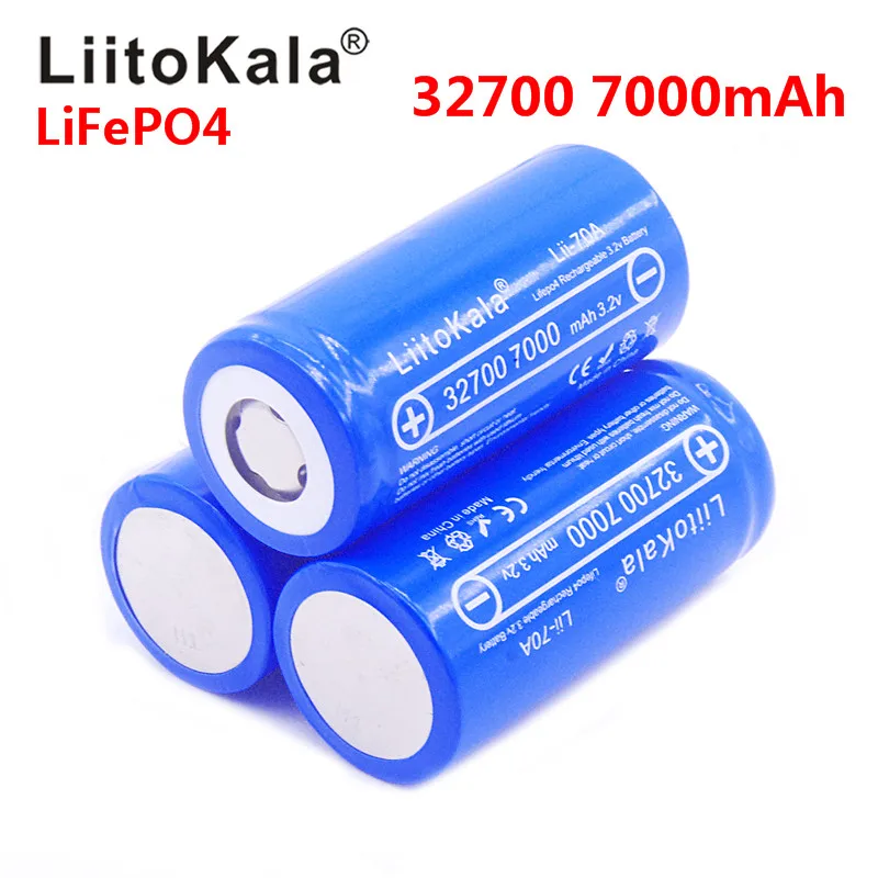 Lii-70A LiitoKala 3,2 В 32700 6500 мАч 7000 мАч батарея LiFePO4 35A 55A Высокая мощность максимальная непрерывная разрядка батареи