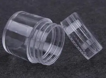 

6g Glossy portable jewelry candy sundries accessories storage box high quality round transparent plastic bottle free shipping