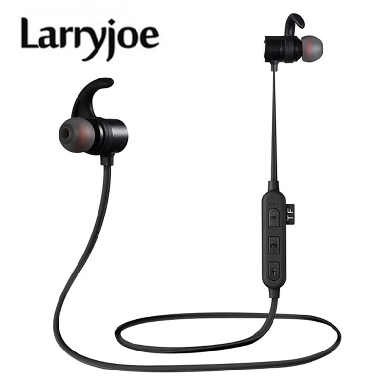 

Larryjoe Sports Bluetooth Earphone Wireless Earphones With Mic Magnetic in Ear Bluetooth Earbuds Headset Support TF Card