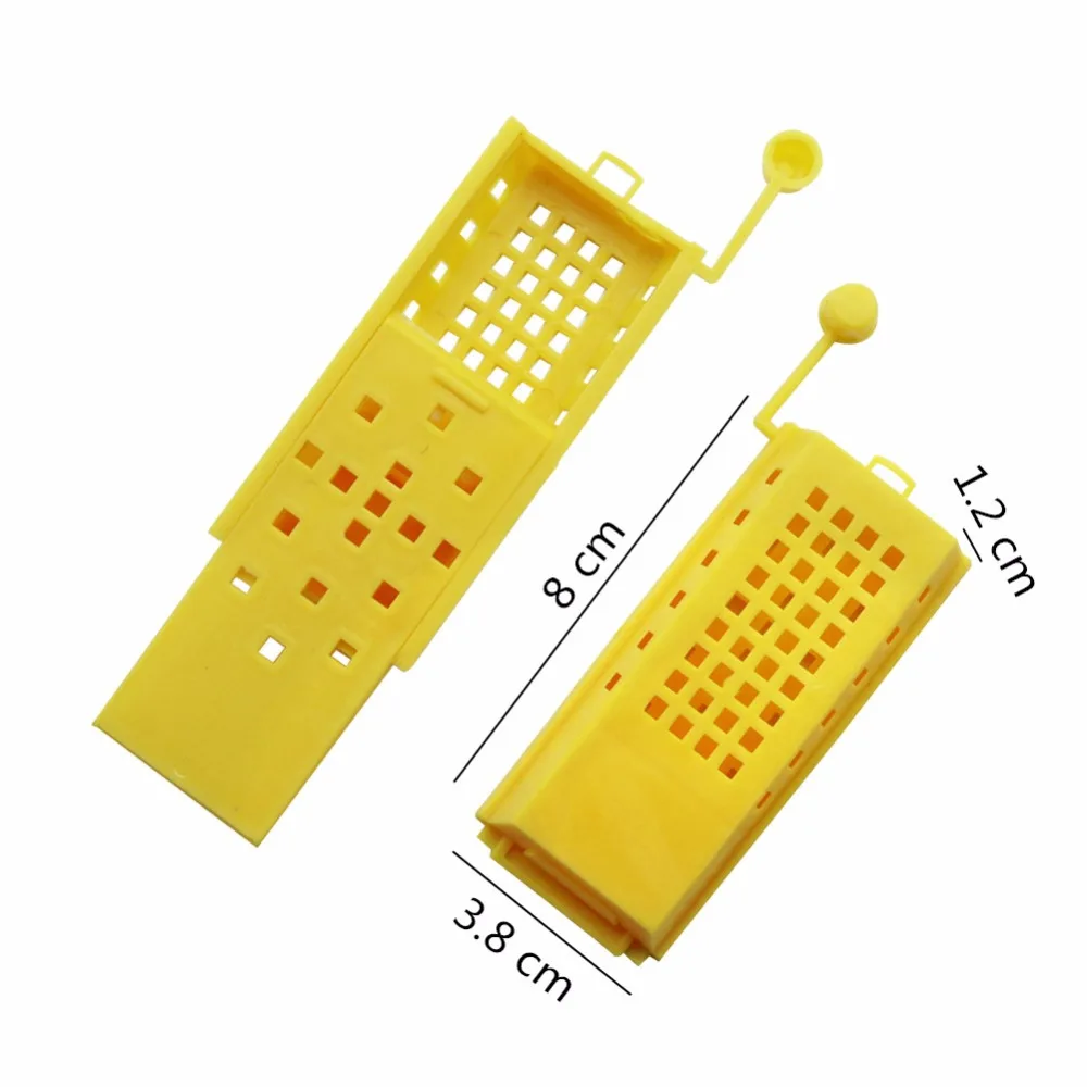 Пчелиный дом королева клетка Пчеловодство транспортная клетка почтовая пчелиный улей 8*3,8*1,2 см желтый