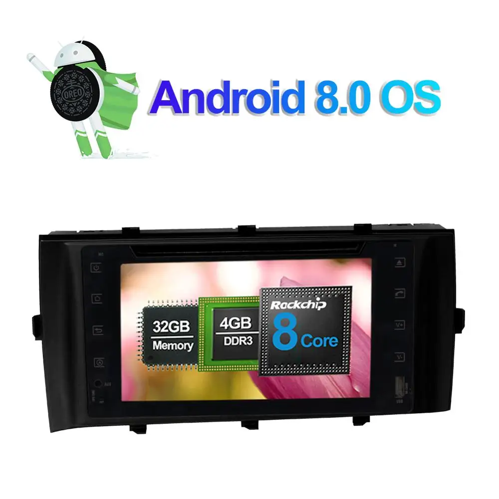 

Android 9.0 Octa Core Car DVD Multimedia Player GPS Navigation For Toyota Prius C Left Hand Driving 2011- Auto Radio Stereo