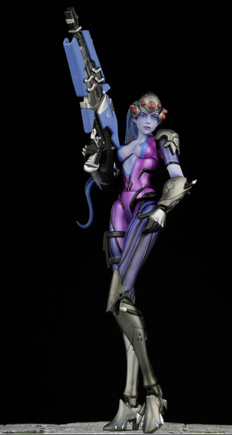 LONSUN) OW Widowmaker фигурка модель Kinderen Speelgoed Geschenken Collectie Tracer ПВХ 17 см игра Figuur Garage Kit