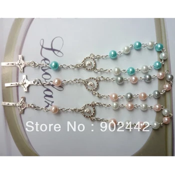 

Free Shipping 200 pcs/lot Pearl Beads Rosary Brecelet For Key Chain Or Bag Decoration Pearl Brecelet Chains