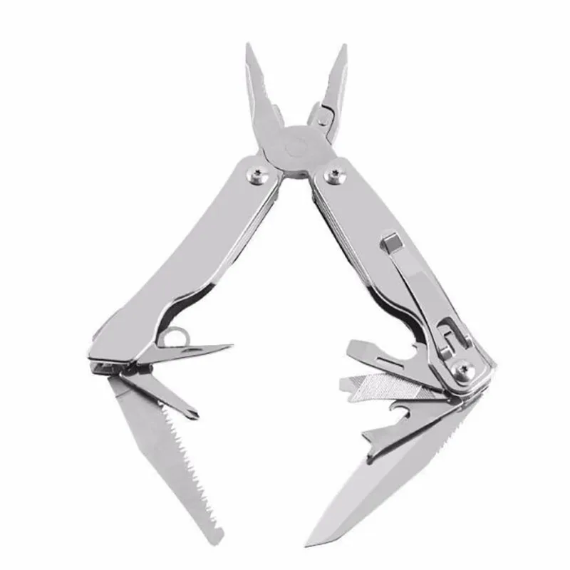 

Multifunctional tool pliers folding knife survival outdoor EDC gear multi-purpose pocket knife stainless steel fishing plier bit