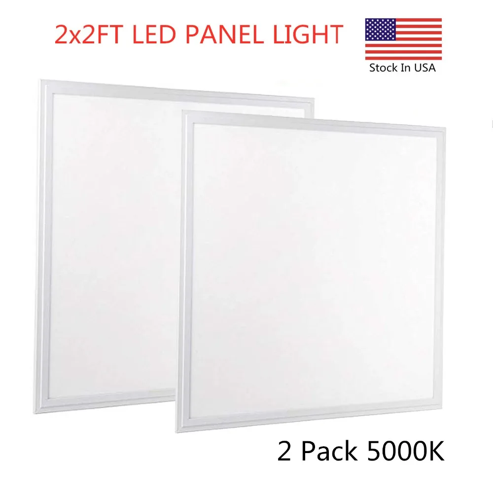 

2 Pack of 2x2 FT 30W LED Panel Light,ETL Listed,3000 Lumens 5000K Daylight White Color,Drop Ceiling Flat LED Light Panel