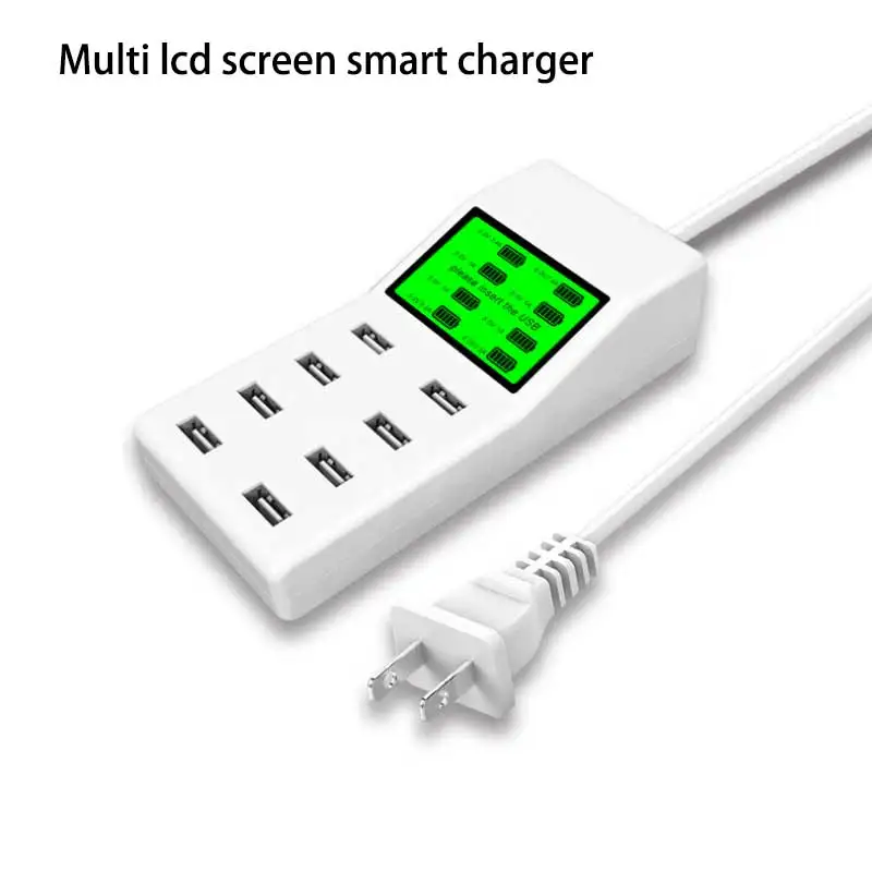 Мульти usb зарядное устройство для samsung iphone быстрая 8 Порт зарядная станция huawei ЖК
