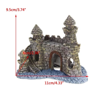

Polyresin Tower Castle Aquarium Ornament Fish Tank Decoration Accessories New