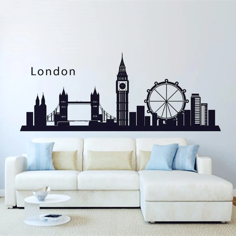 ASAPFOR London England Skyline City Wall Decal Sticker