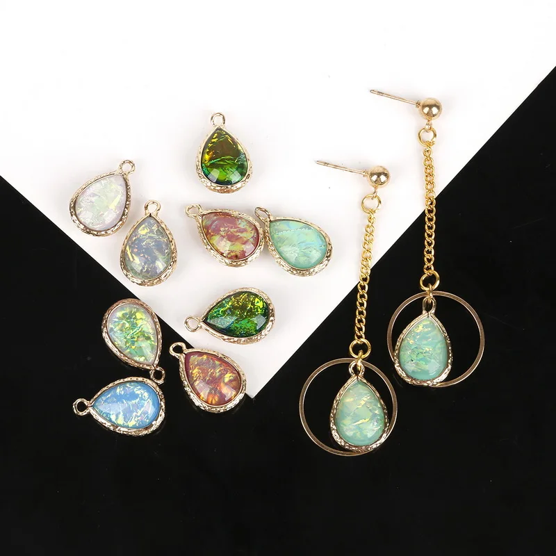 Copper edging Double sided cloud pendant Drop shape Width 12mm x Height 16mm Aperture approx. 2mm Plating gold | Украшения и
