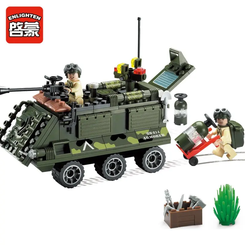 

Enlighten 814 167pcs building block sets bricks blocks eductional blocks for children toys Armored car compatible with big brand