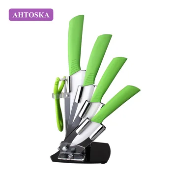 

AHTOSKA 6Pcs/set Ceramic Knife Fruit Knife Cook Chopper Blade Holder Zirconium Oxide Antibacterial Dampproof Knife Sets