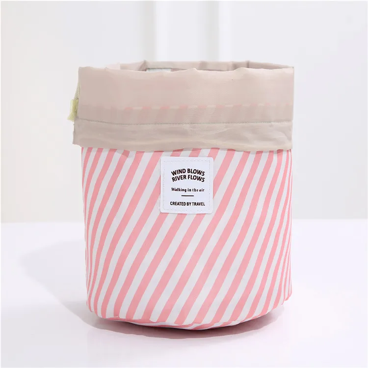 Портативная, для путешествий, косметическая сумка Свежий Цветной корзина для белья на шнурке в форме Для женщин Косметическая сумка женская косметичка - Цвет: pink