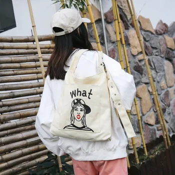 

2019 New INS college wind printing student single-shoulder bag female Japanese soft sister chic diagonal across canvas bag