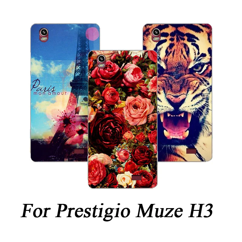 

High Quality DIY Printed Phone Case Soft TPU covers Case For Prestigio Muze H3 PSP3552 DUO cover For Prestigio Muze H3 Back case