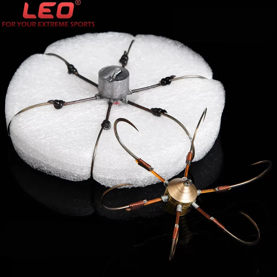 

1PCS Six-legged Anchor Hook Copper or Lead Sinker High Carbon Steel Hexagonal Non-barb Fishing Hook Crab Hook Fishing Tackle
