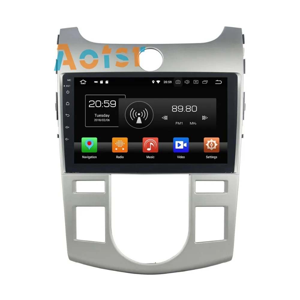 Discount IPS Screen Android 8.0 Car multimedia dvd player head unit For KIA CERATO/FORTE 2008-2012 GPS Navigation radio autos tereo 4+32G 2