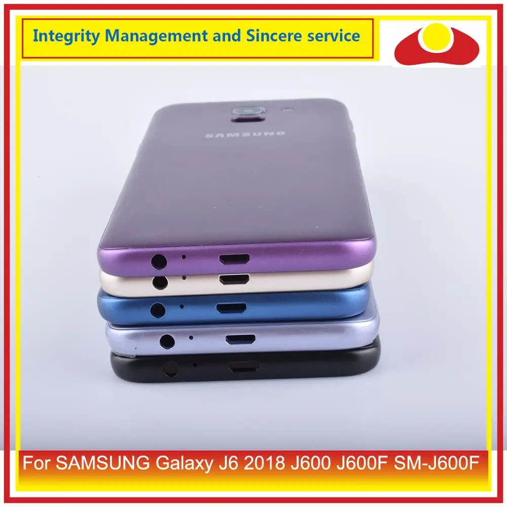 Для samsung Galaxy J6 J600 J600F SM-J600F корпус батарея Дверь задняя крышка корпус J6 Замена