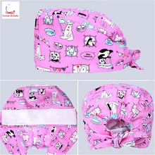 Хлопковая Операционная шапка с принтом для мужчин и женщин, доктора и рабочие, для медсестер шапочка для операционной Кепка Сейлор Мун