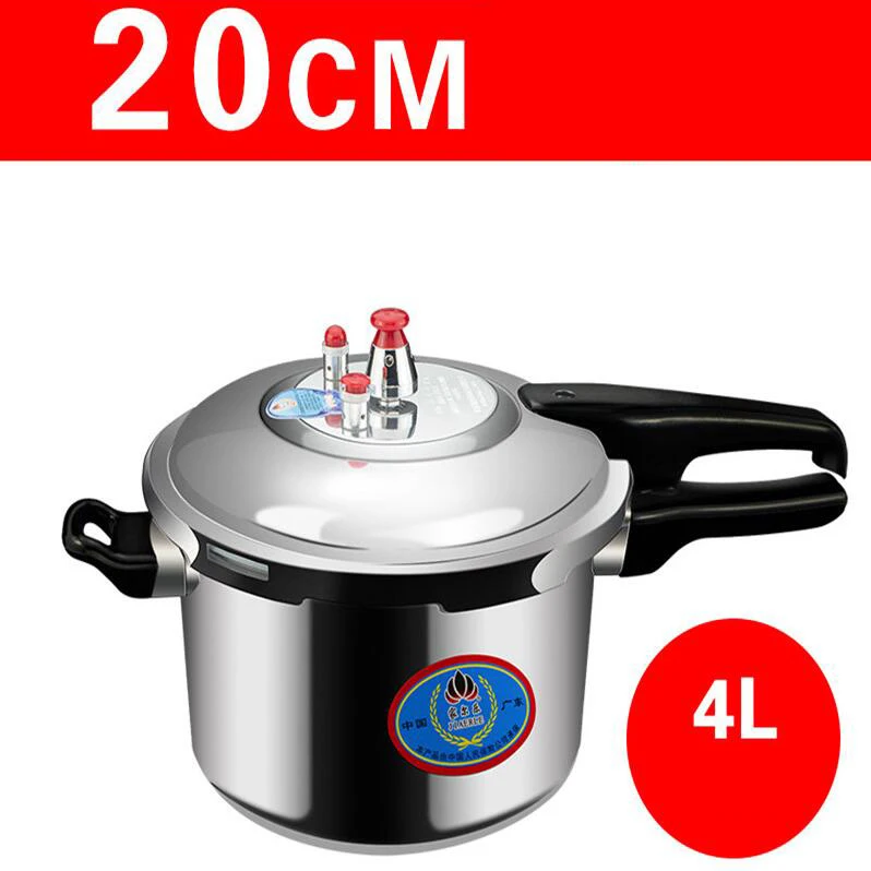 Pressure cooker explosion-proof Stainless steel soup pot kitchen cookware cooking gas induction household commercial saucepan - Цвет: 4L Gas induction