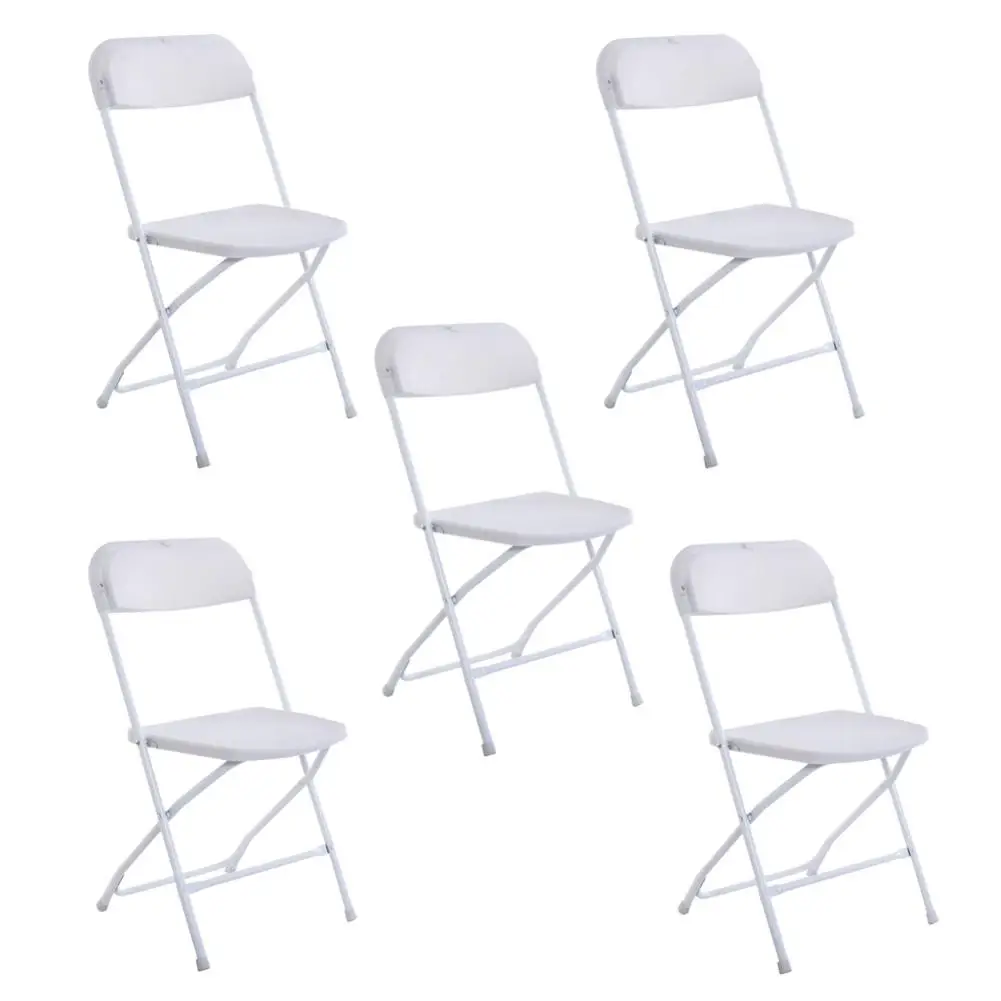 

5 Pieces Of Portable Plastic Folding Chair Outdoor Indoor Activity Portable Chair Convenient And Practical