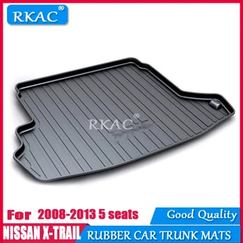 

RKAC Rubber mats car trunk mats fit for NISSAN X-TRAIL 2008-2013 car cargo mub boot liner trunk organizer rugs WATERPROOF mat