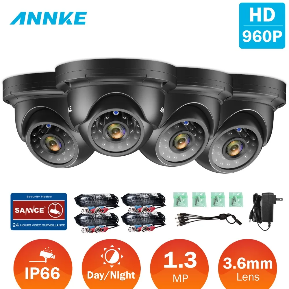 

ANNKE 130W 960P HD-TVI Camera Outdoor Waterproof Infrared Night Vision Metal Housing Full-Angle Security Video Surveillance