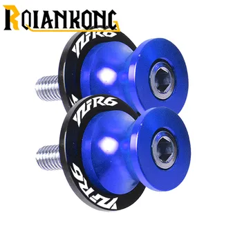 

6mm Motorcycle CNC Swingarm Sliders Spools Paddock Stand Bobbins Swing Arm For Yamaha R6 YZF R6 1998-2012 2013 2014 2015 2016