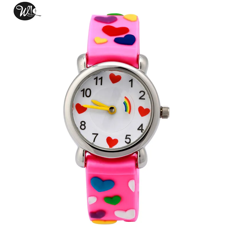 Children's Gift Watch Quartz 3D watch Strap Cartoon Pink Love Watch Pointer Fashion Electronic Waterproof Watch Children's Watch Children's Gift Watch Quartz 3D watch Strap Cartoon Pink Love Watch Pointer Fashion Electronic Waterproof Watch Children's Watch