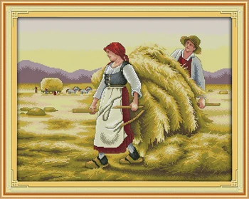 

Good Harvest Portrait Needlework,Cross stitch,Set For Embroidery kits,Printed Patterns Counted Cross-Stitching,DIY Handmade