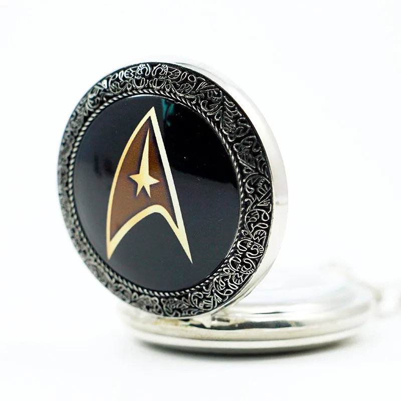 Новое поступление стимпанк Дизайн Горячие кинематографическая тематика Trek карманные часы ретро бронза латунь повседневные подарки