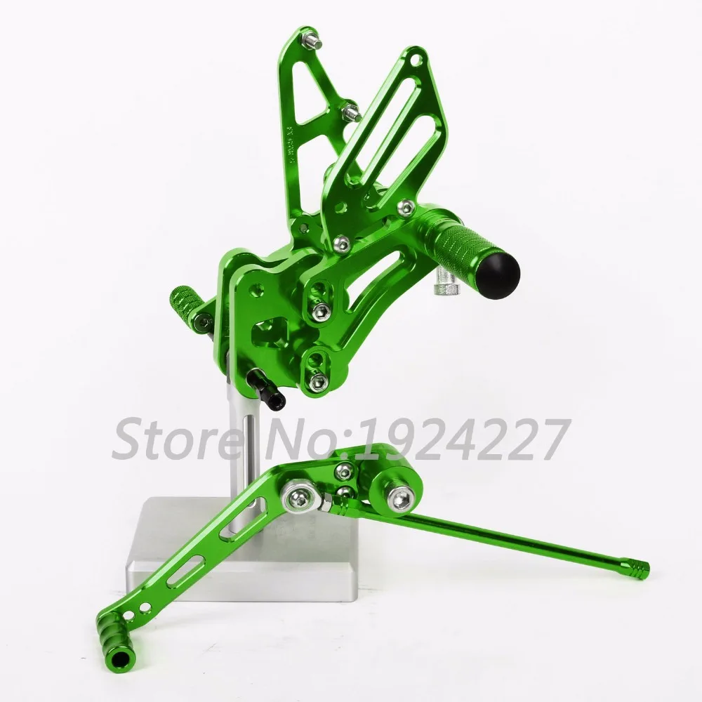 8 цветов для Suzuki GSXR 600 750 2006-2010 CNC регулируемая коробка передач задний Набор мотоциклетных подножки 2007 2008 2009 2010
