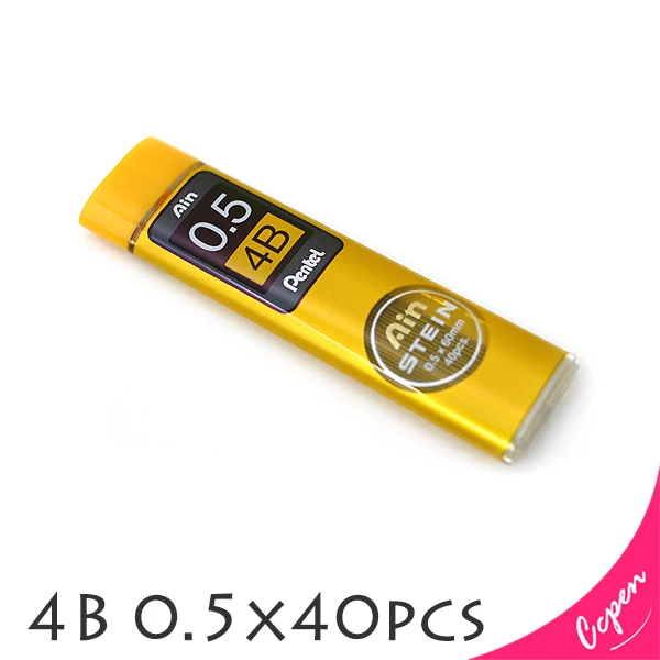 Pentel C275 карандашные грифели для механических карандашей Ain Stein пополнения чернил 0,5 мм 40 палочки/коробка(Япония