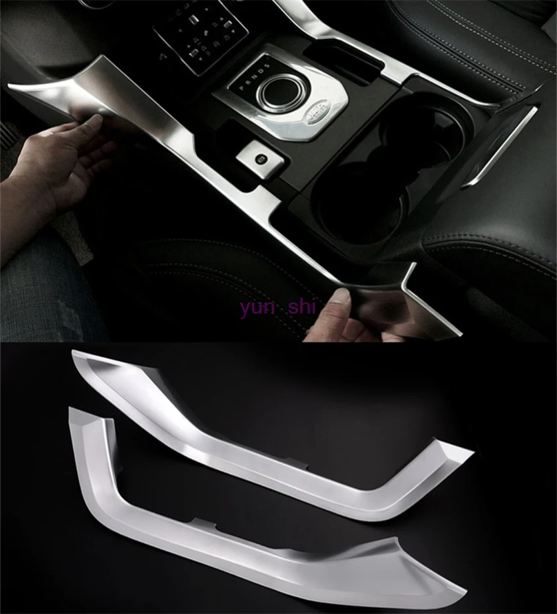 2pcs ABS Chrome Car Center Console Sequins Molding Trim Decoration Modified Car-styling For Land Rover 2014-2016 Discovery 4 LR4