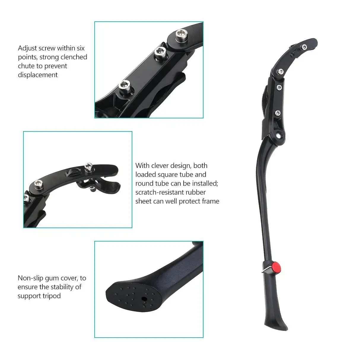 LGFM-Регулируемая Kickstand Kick Stand крепление для MTB горный велосипед Велоспорт подходит 2"-28"