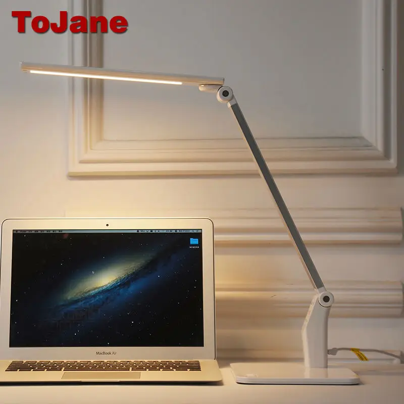 Tojane TG158 светодио дный настольная лампа USB светодио дный настольная лампа 5 цветов режимов и 5 Dimable уровни настольная лампа Eye Care лампе бюро