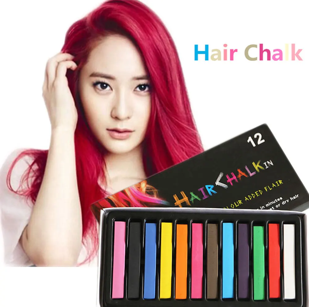 4 Colors Soft Crayons Hair Dye Hair Color Chalk Temporary Mascara
