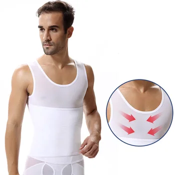 

Gynecomastia Men Corset Body Slimming Shaper Mens Compression Vest Posture Abdomen Waist Trainer Belly Reduce Fat Shapewear