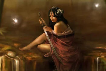 

100%Handmade Japanese Woman Wall Art Fine Art Painting Canvas Abstract Painting Of Women