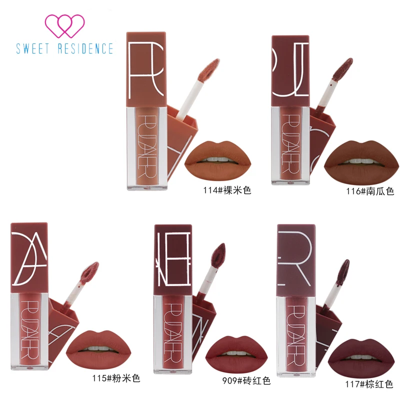 

SWEET RESIDENCE 5 Colors Matte Lipstick Waterproof Nude Pintalabios Batom Rouge a levre Pumpkin Rich Vitamin E Maquillage Makeup