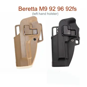 

Airsoftsports Tactical Gun Holster Beretta M9 92 96 Hand Gun Accessories Pistol Belt Holster Military Paintball Left Holster
