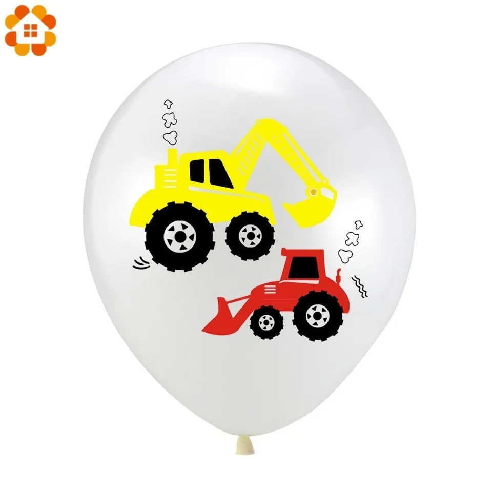 Строительный трактор надувные воздушные шары на день рождения экскаватор автомобиль баннеры детский день рождения, день рождение мальчика вечерние принадлежности