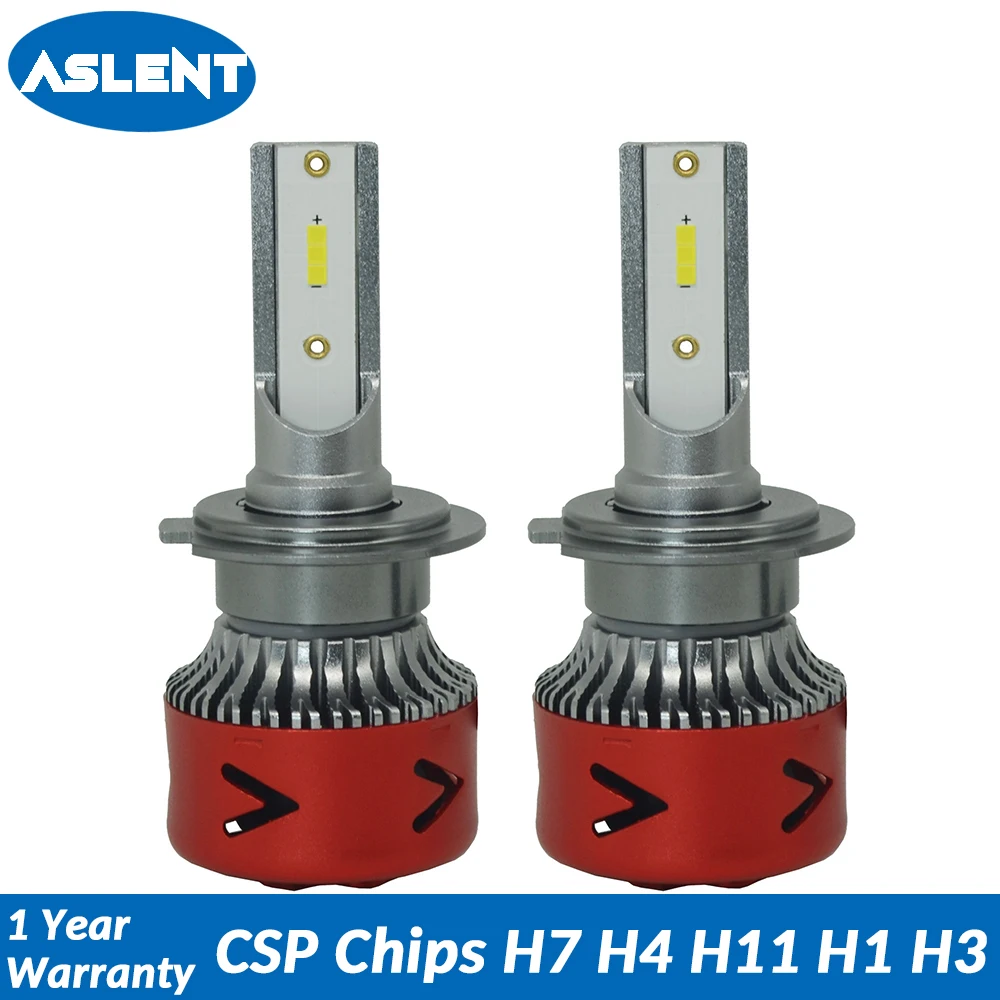 

ASLENT 55W/Bulbs CSP Chips H4 H7 LED Car Headlight H11 H1 H3 9005 9006 Hi-Lo Beam 14000lm 6500K Auto Headlamp Led Light 12v 24v