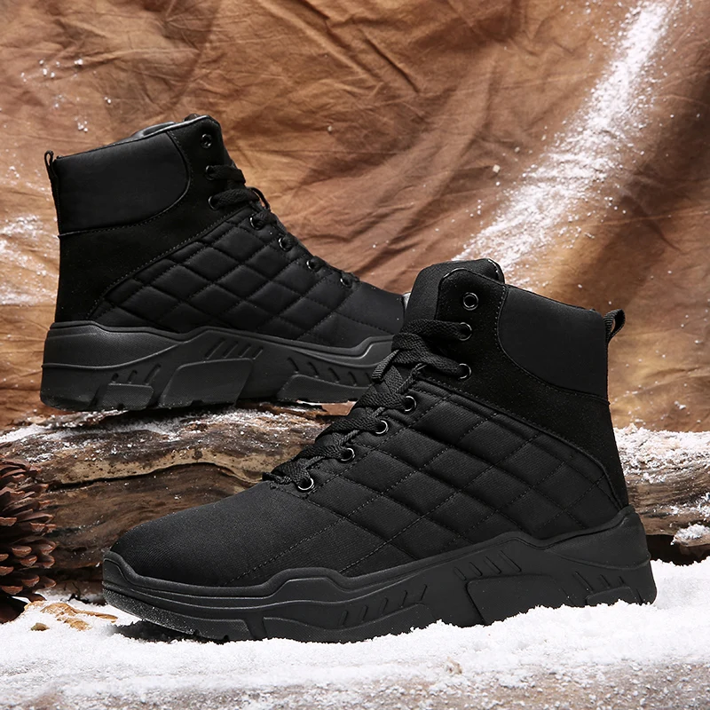 2018 Botas Krasovki Hommes Adulto blue Masculina Imperméables Et Pluie Masculino Chaudes Tenis De Chaussures Bottes Cheville Neige Mâle Black Hiver TZwx5qprT