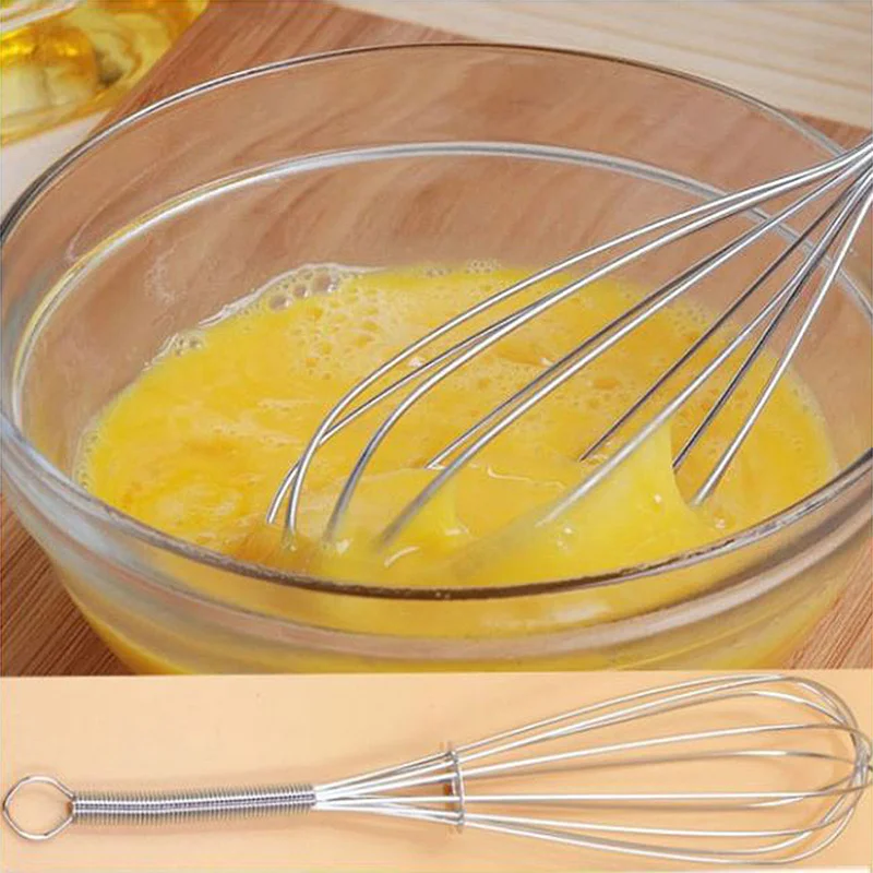 

Stainless Steel Handle Egg Beater Drink Whisk Mixer Foamer Mini Handle Mixer Stirrer Tools Kitchen Egg Beater Cooking Gadgets