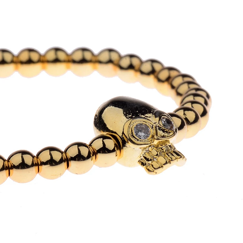 Amader для Мужчин Скелет шнурок веревка браслет из бисера Плетеный женский Bijoux Pulseras Роскошные браслеты ручной работы AB1218