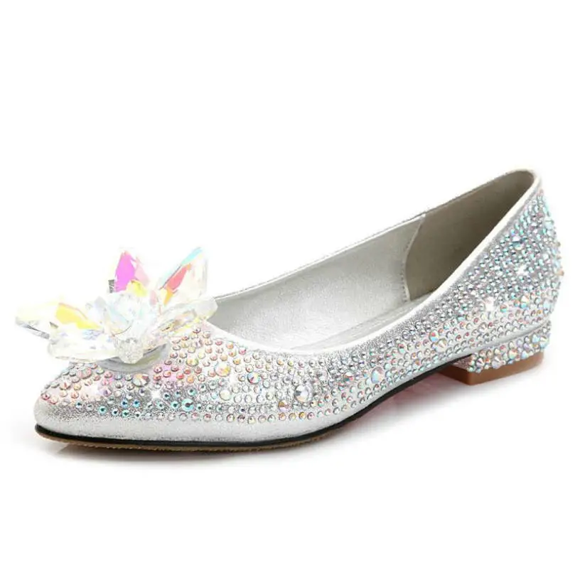 white and silver flats