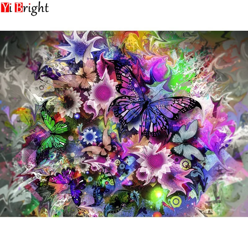 

Diamond Embroidery Sale Butterfly Cross Stitch 5D DIY Diamond Painting Flowers Rhinestones Mosaic Animal Full Square Set XY1