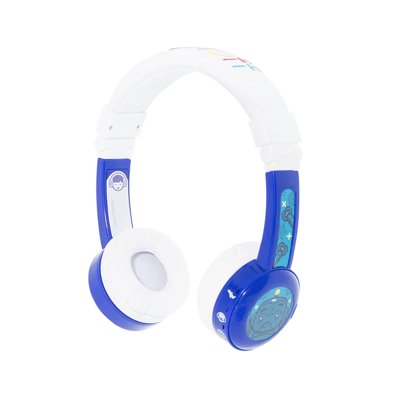 ONANOFF Kids Volume Limited Headphones BuddyPhones InFlight Professional Children Over Ear Headsets Health Listening Earphones